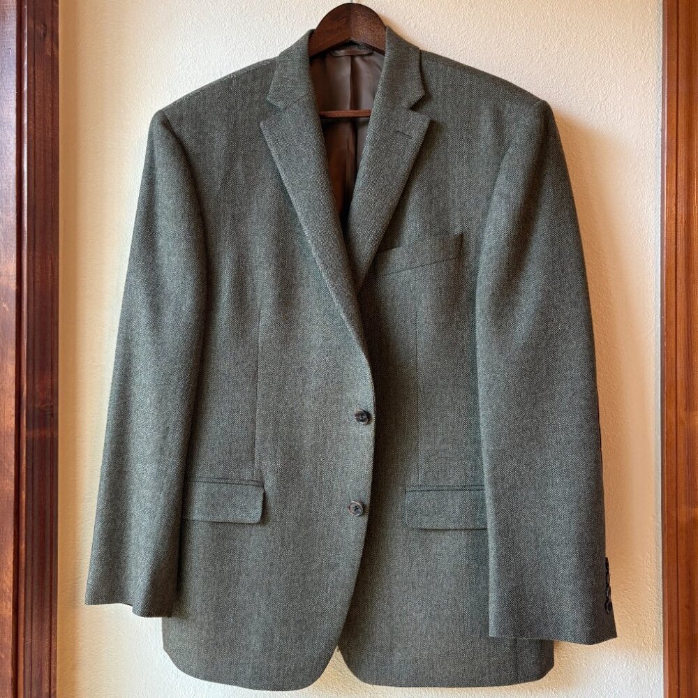 LRL 100% Wool Sport Coat Blazer Suede Elbow Patches Sz 42 S Fall Classic Preppy - Picture 4 of 7